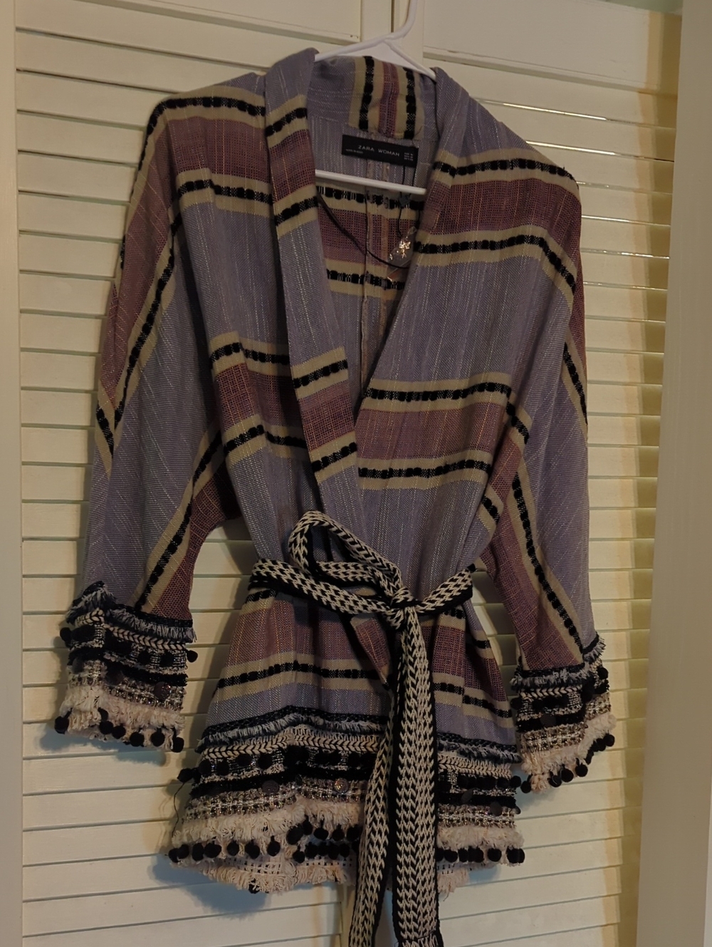 Zara Woman Wrap Cardigan Boho Fall Belted